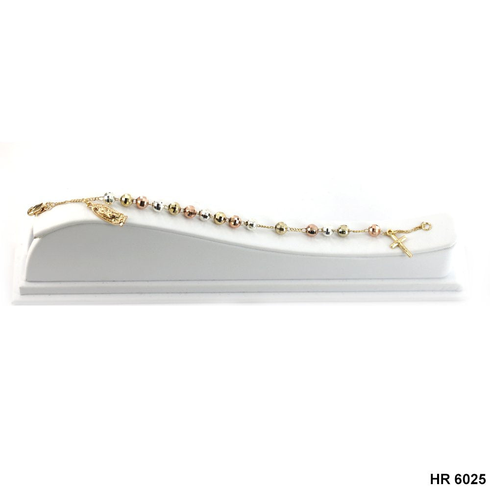 6 MM Diamond Cut Beads Hand Rosary HR 6025