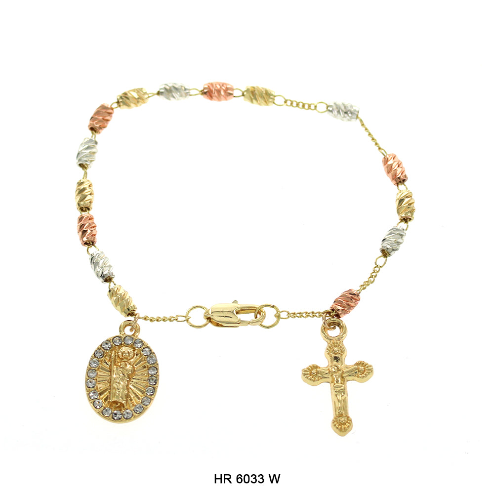 6 MM Hand Rosary San Judas HR 6033 W