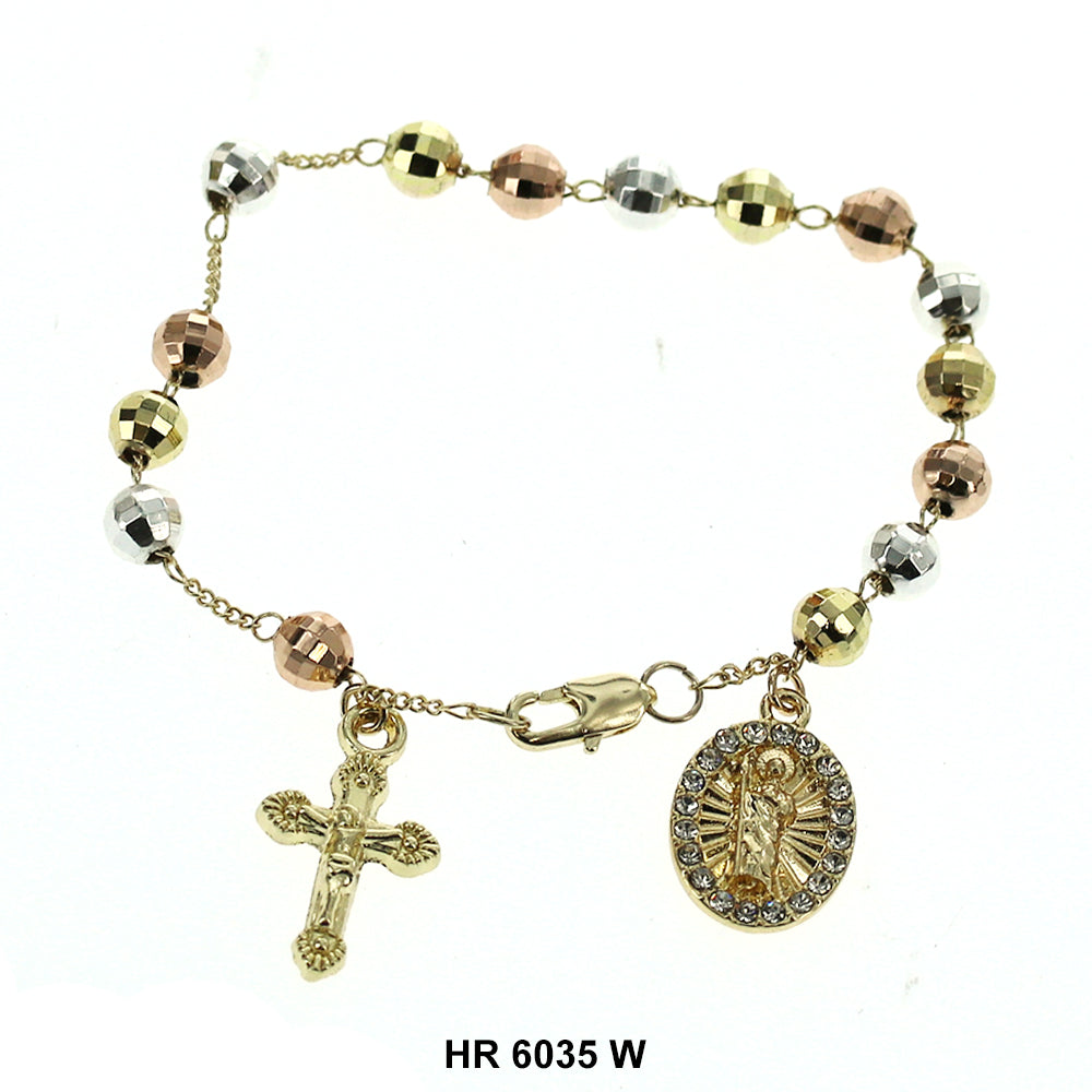 6 MM Hand Rosary San Judas HR 6035 W