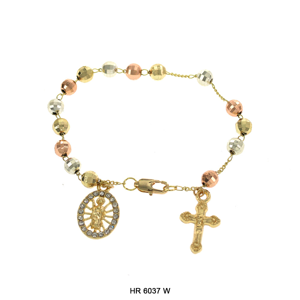 6 MM Hand Rosary San Judas HR 6037 W