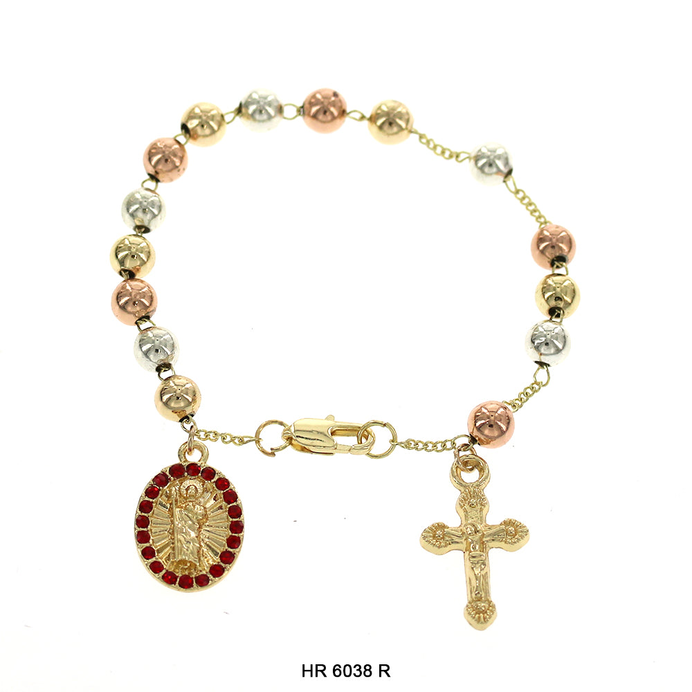 6 MM Hand Rosary San Judas HR 6038 R