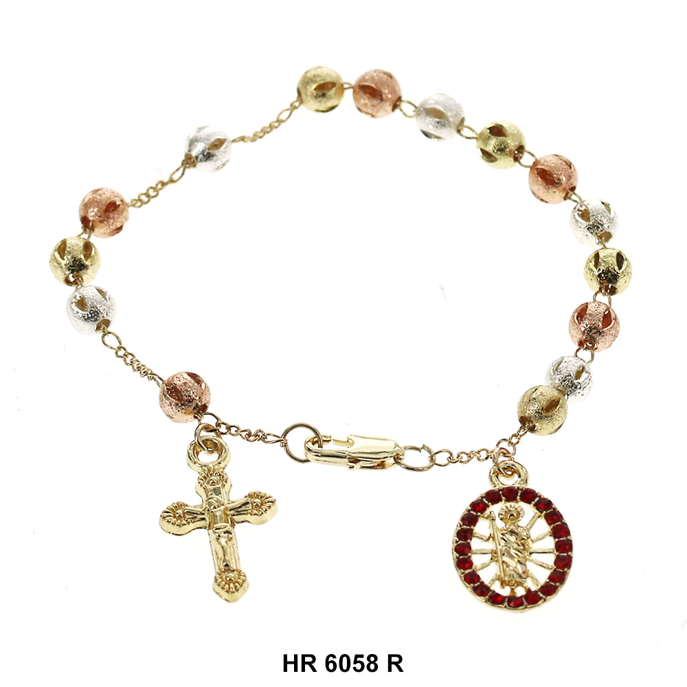 6 MM Hand Rosary San Judas HR 6058 R