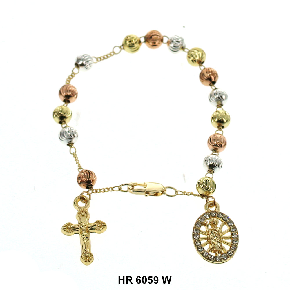 6 MM Hand Rosary San Judas HR 6059 W