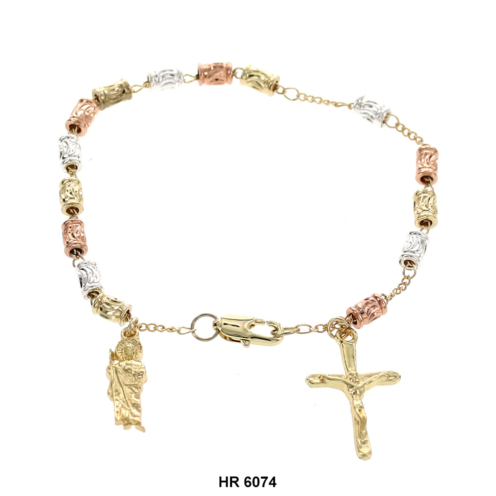 6 MM San Judas Hand Rosary HR 6074