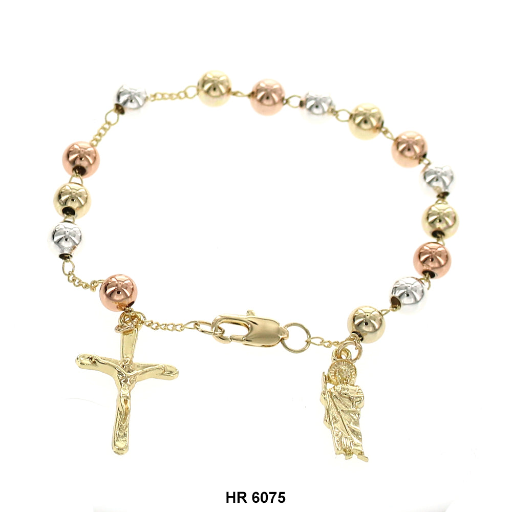 6 MM San Judas Hand Rosary HR 6075