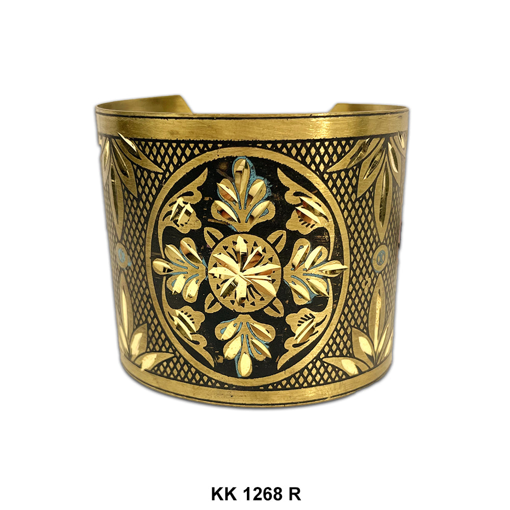 Hand Engraved Cuff Bangle Bracelet KK 1268 R