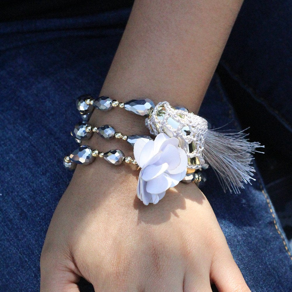 Heart Charm Fin De Semana Bracelet Set MS 448