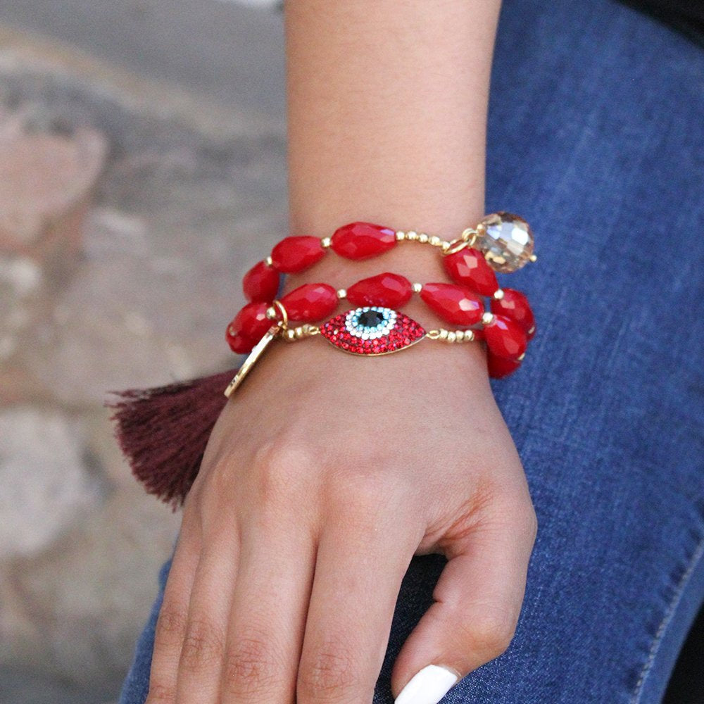 Evil Eye Fin De Semana Beads Pulseras MS 560