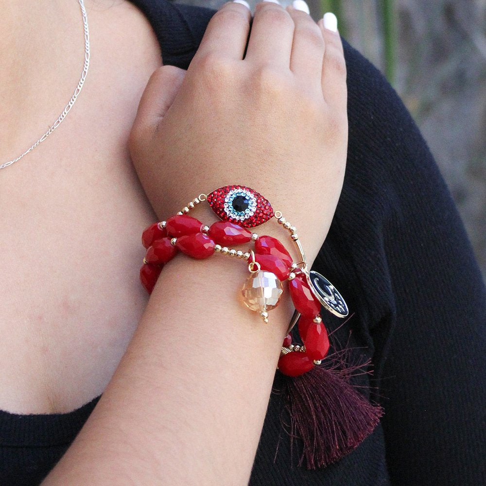 Evil Eye Fin De Semana Beads Pulseras MS 560