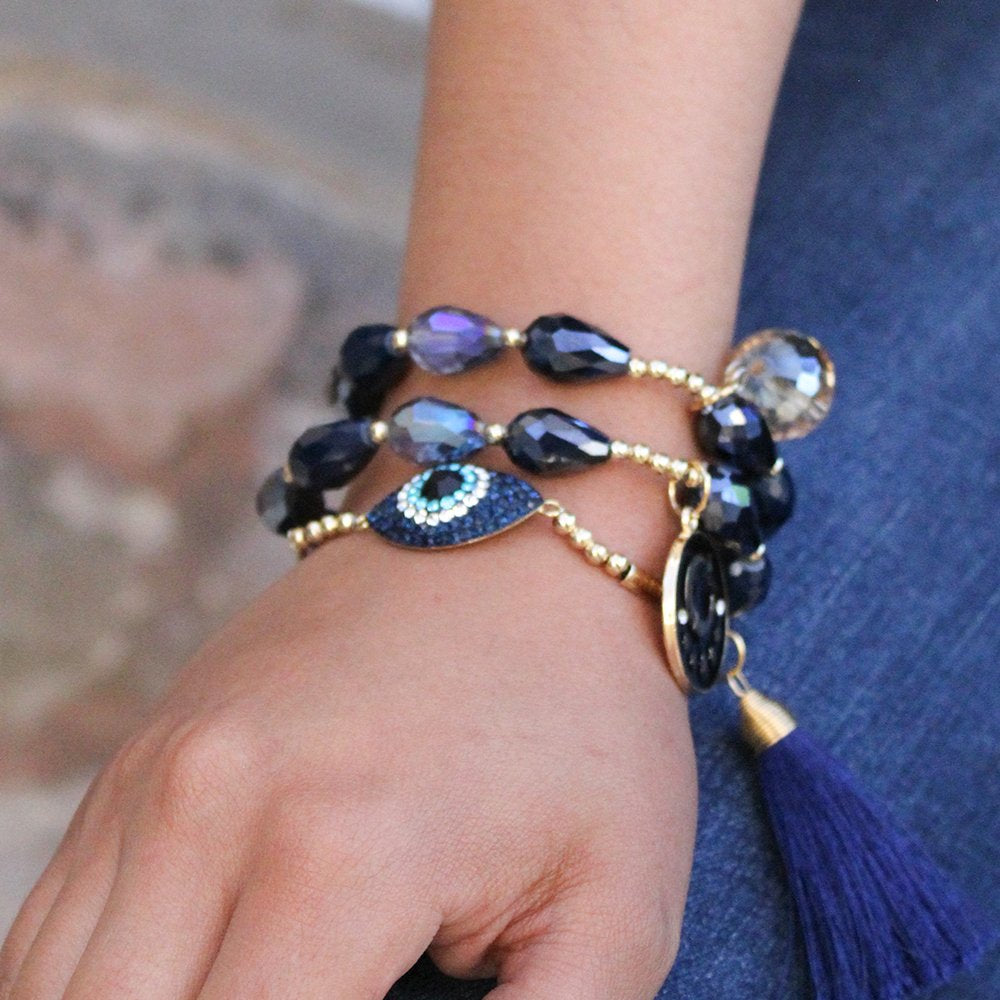 Evil Eye Fin De Semana Beads Bracelets MS 561