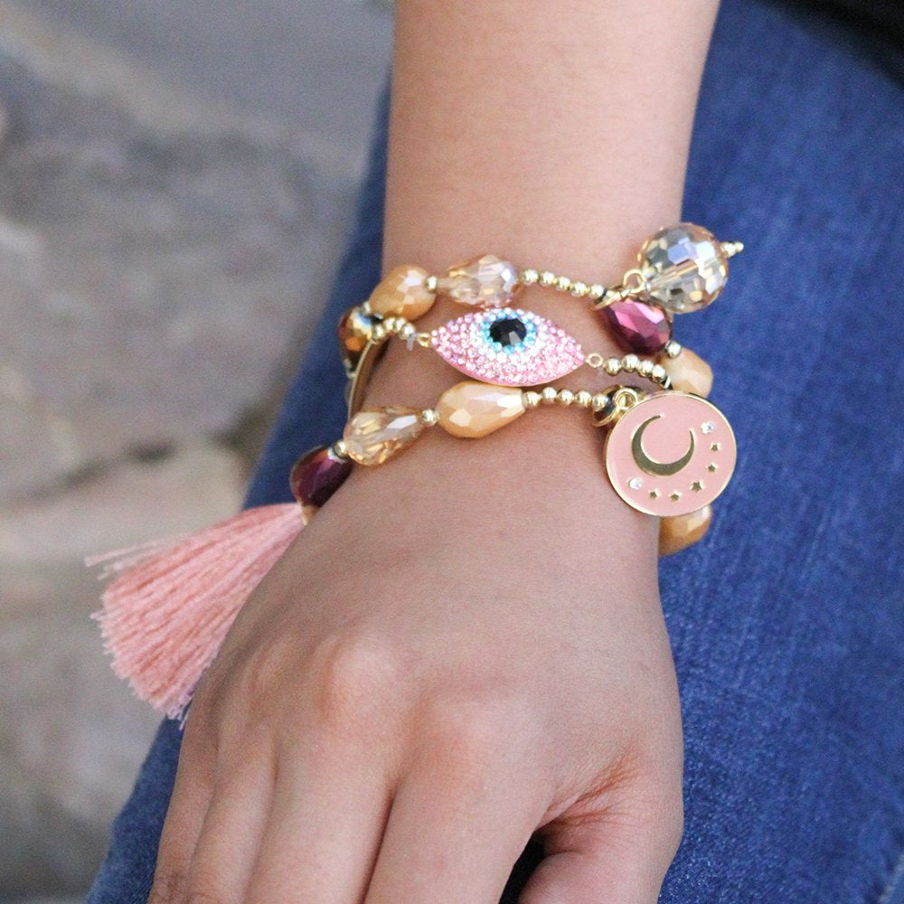 Evil Eye Fin De Semana Beads Bracelets MS 562