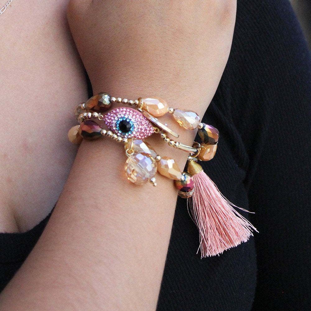 Evil Eye Fin De Semana Beads Bracelets MS 562