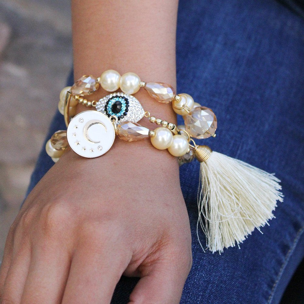 Evil Eye Fin De Semana Beads Pulseras MS 563