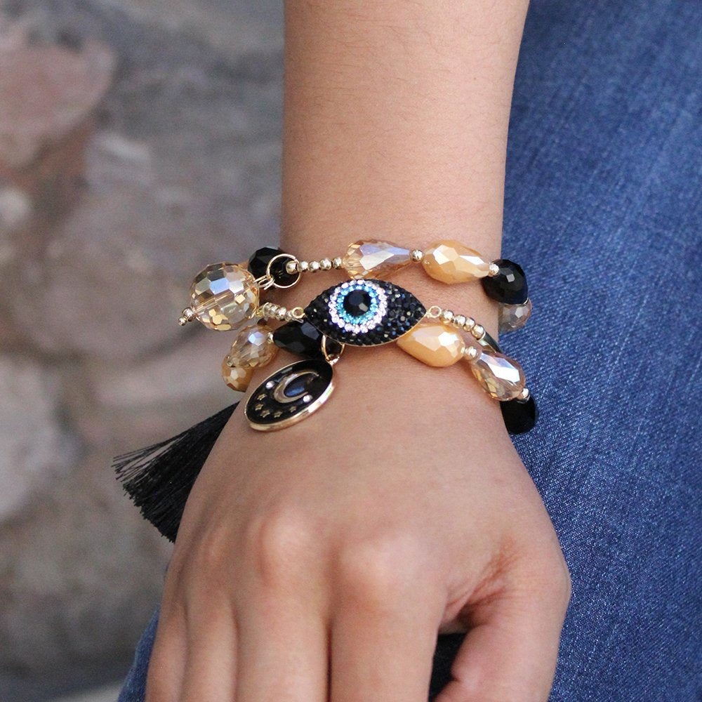 Evil Eye Fin De Semana Beads Pulseras MS 564