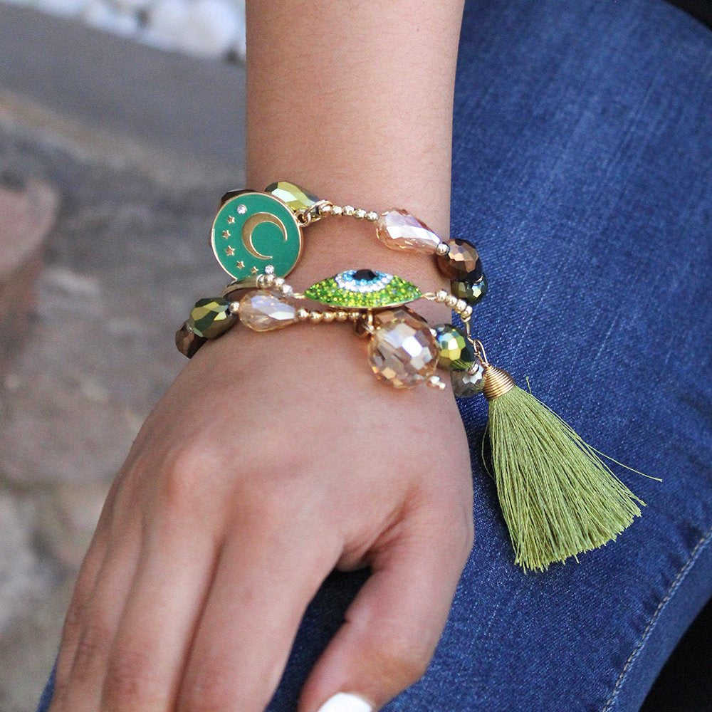 Evil Eye Fin De Semana Beads BraceletsMS 568