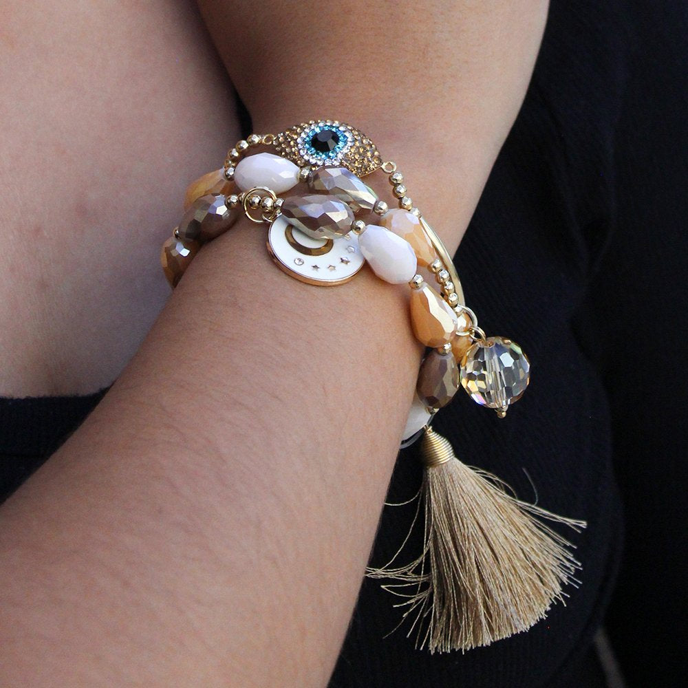 Evil Eye Fin De Semana Beads Pulseras MS 569