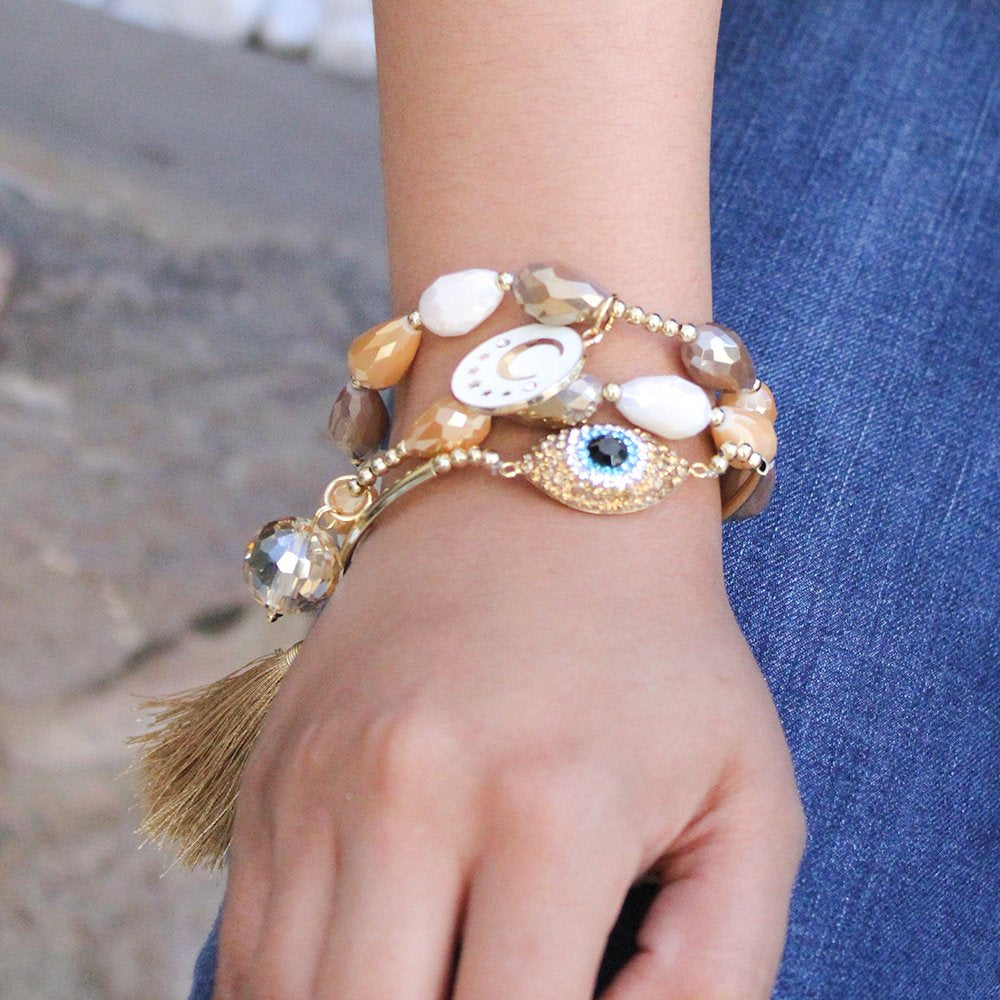 Evil Eye Fin De Semana Beads Pulseras MS 569