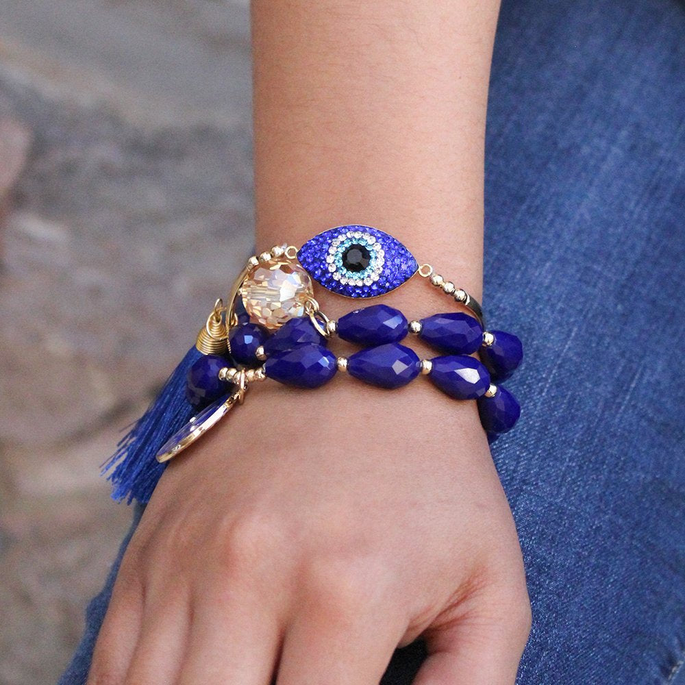 Evil Eye Fin De Semana Beads Pulseras MS 570