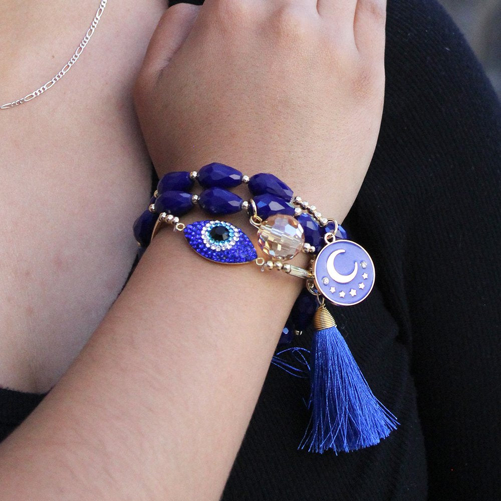 Evil Eye Fin De Semana Beads Pulseras MS 570