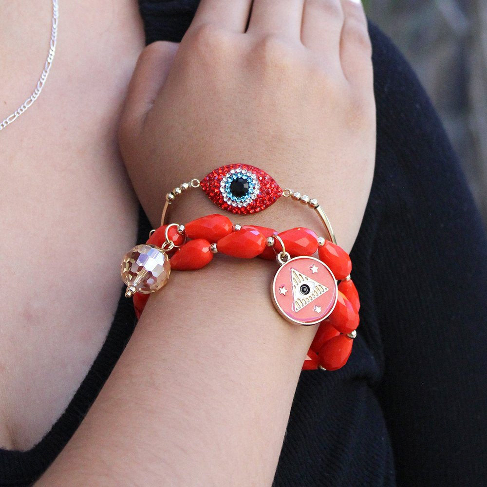 Evil Eye Fin De Semana Beads Pulseras MS 573