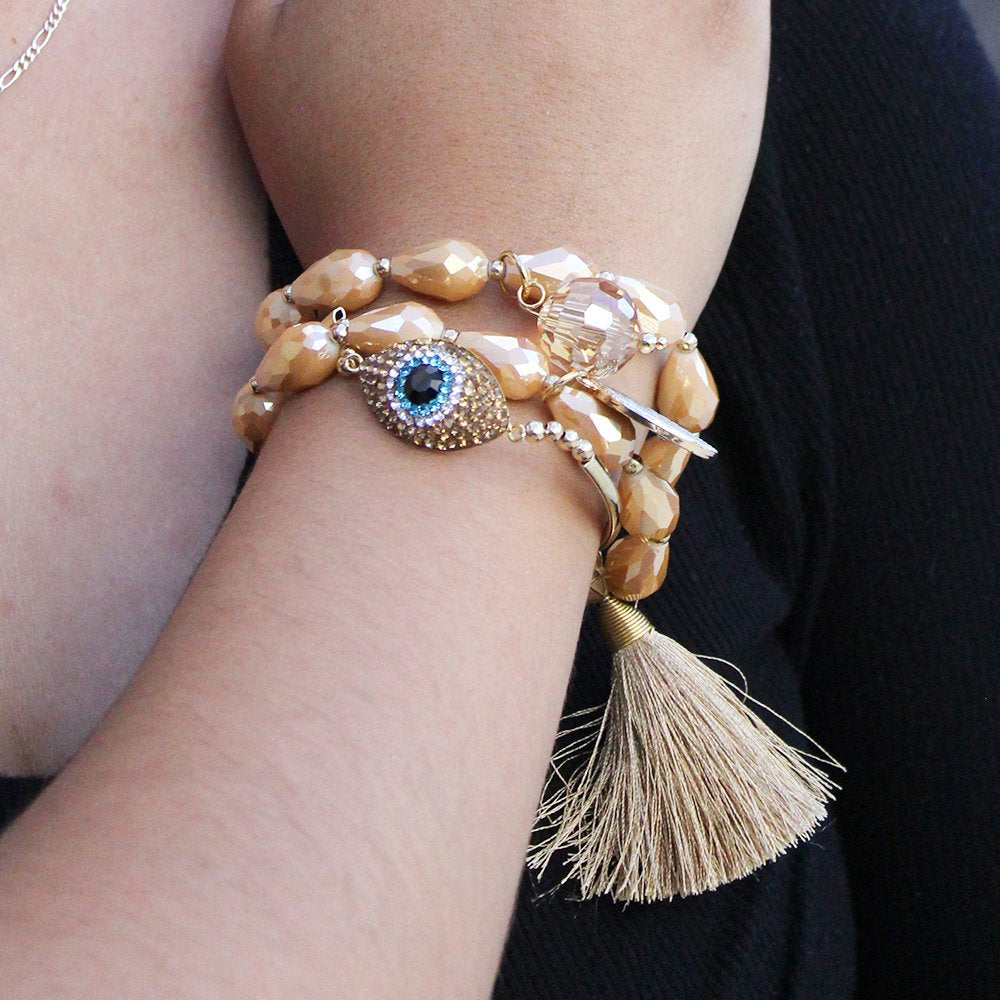 Evil Eye Fin De Semana Beads Bracelets MS 576