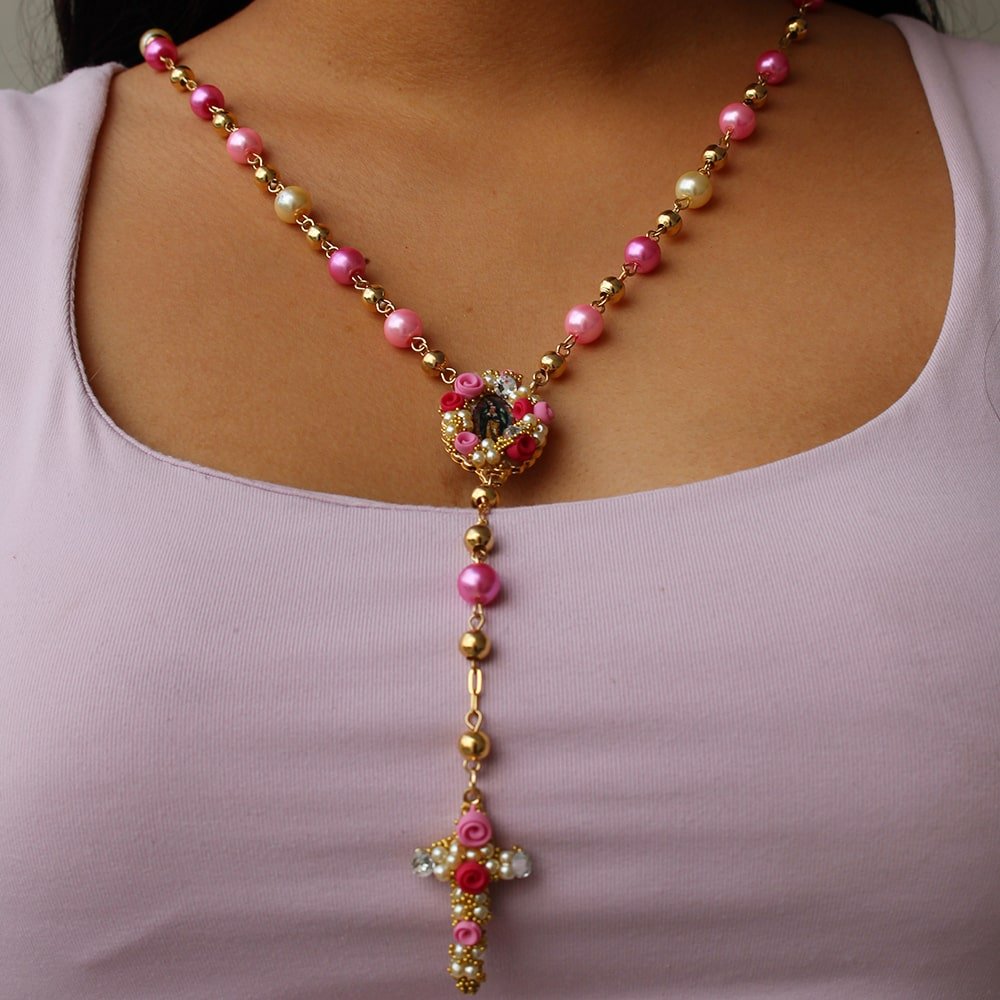 8 MM Pearls And Beads Rosary MSR 2