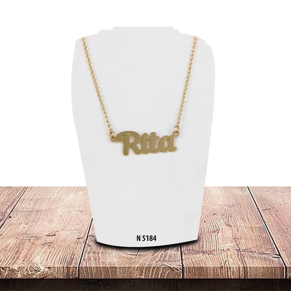 Gold Plated 'Rita' Name Pendant N 5184 – Kaashusa
