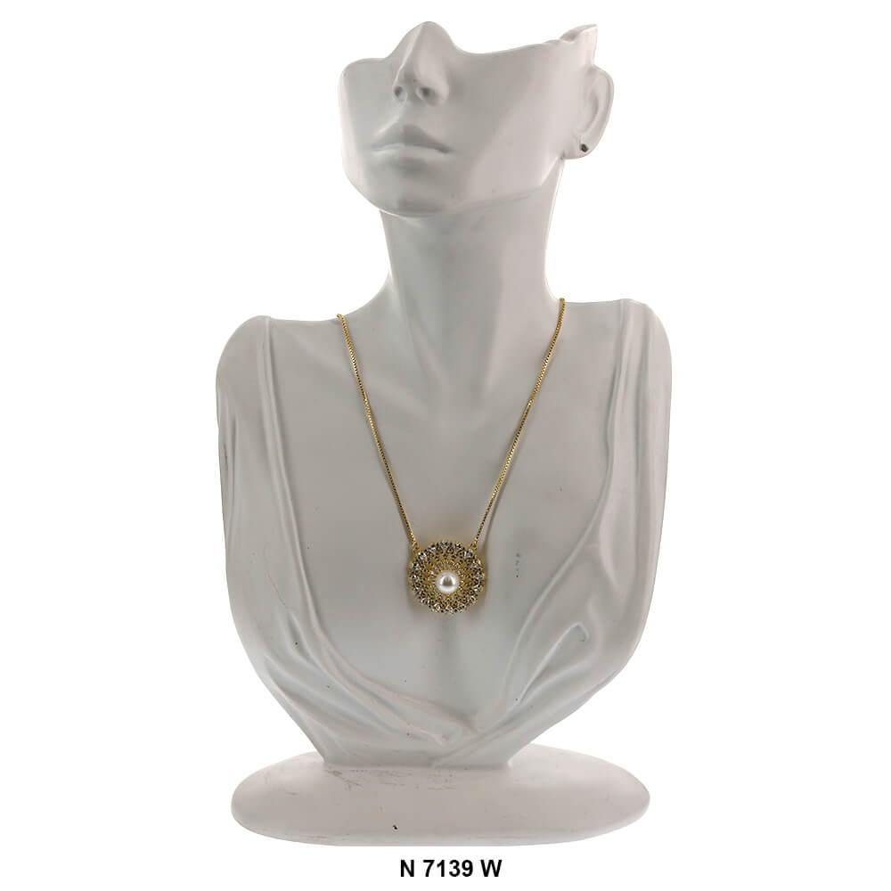 Pendant With Chain Necklace N 7139 W