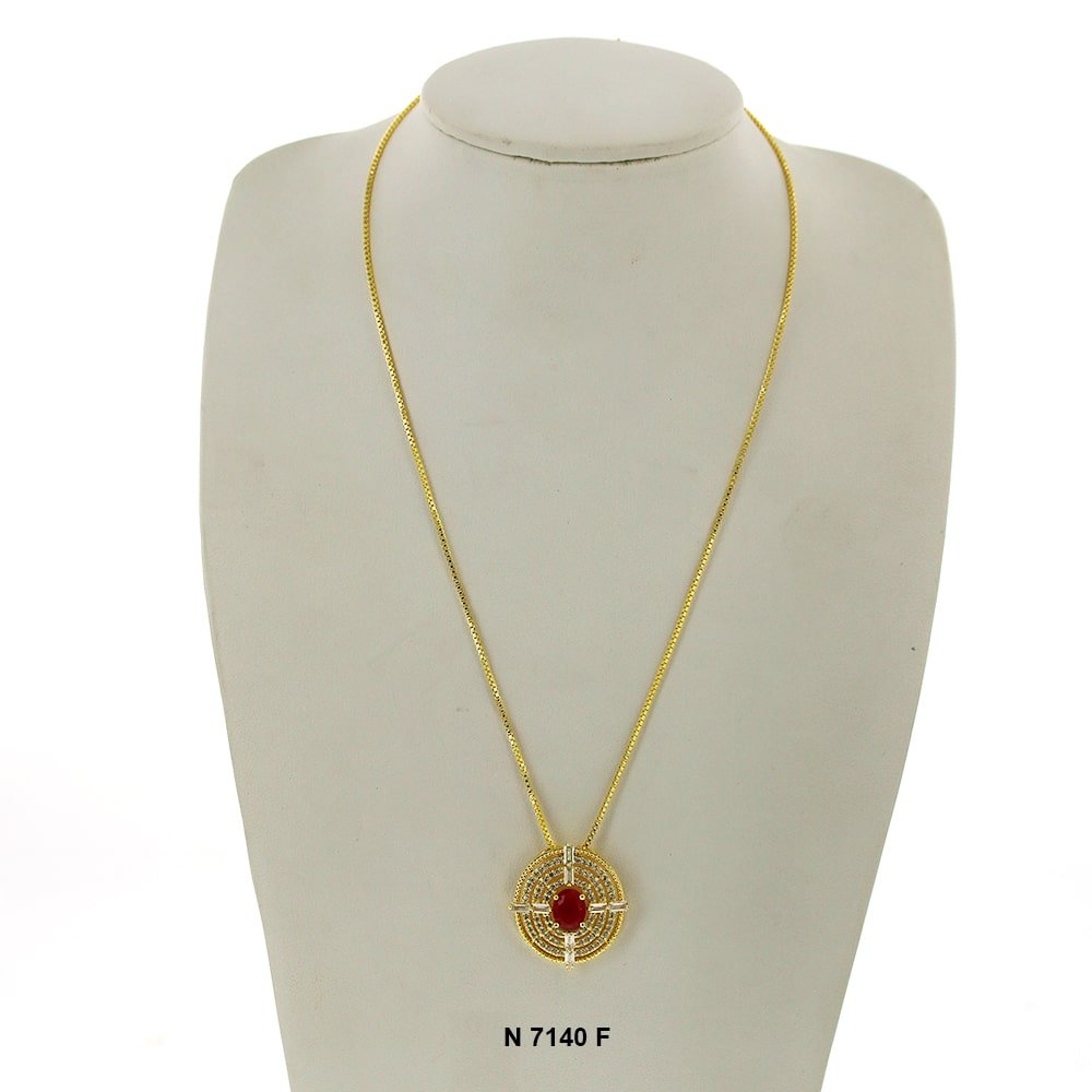 Pendant With Chain Necklace N 7140 F