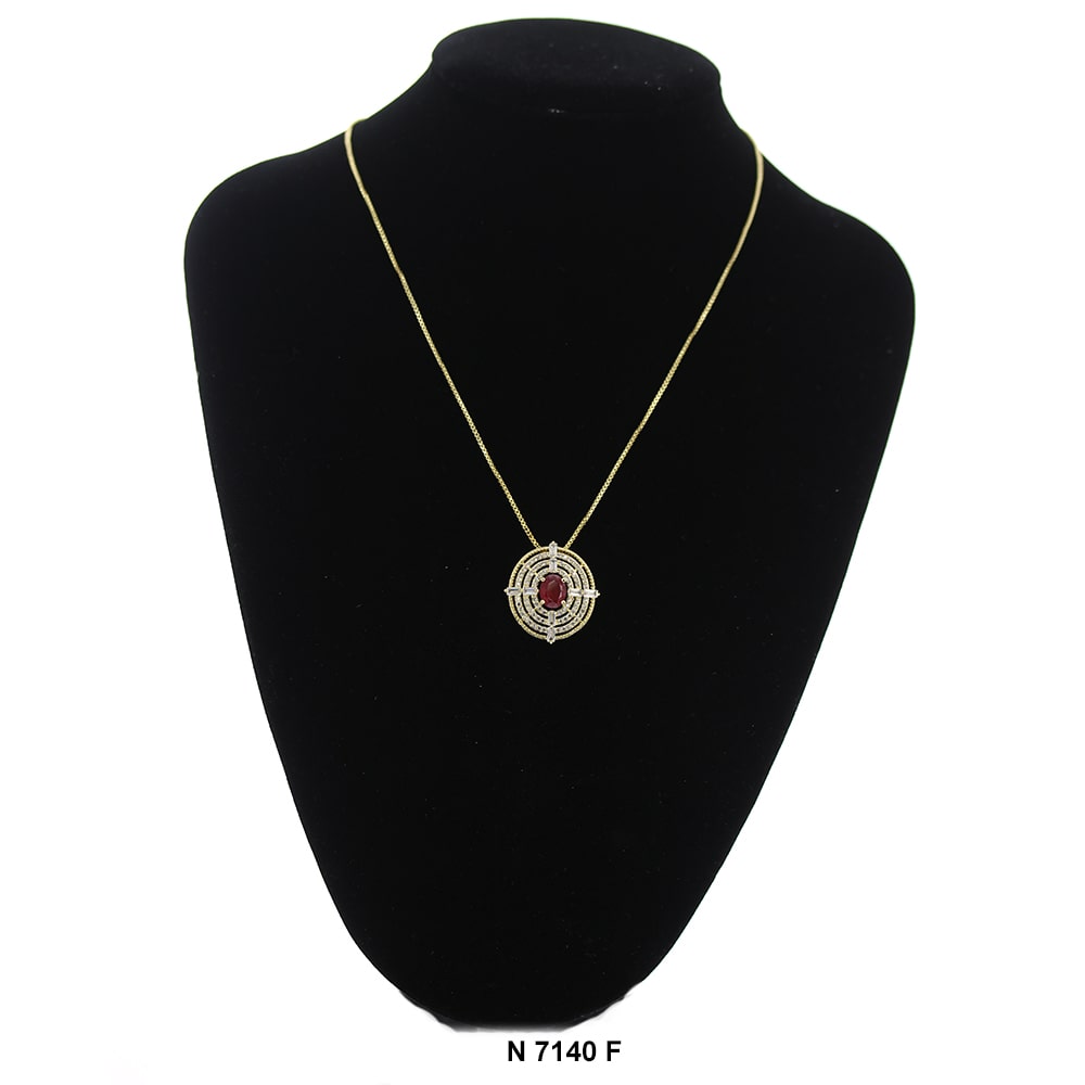 Pendant With Chain Necklace N 7140 F