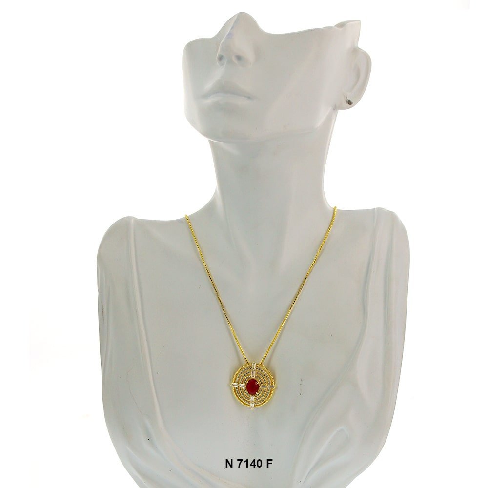 Pendant With Chain Necklace N 7140 F