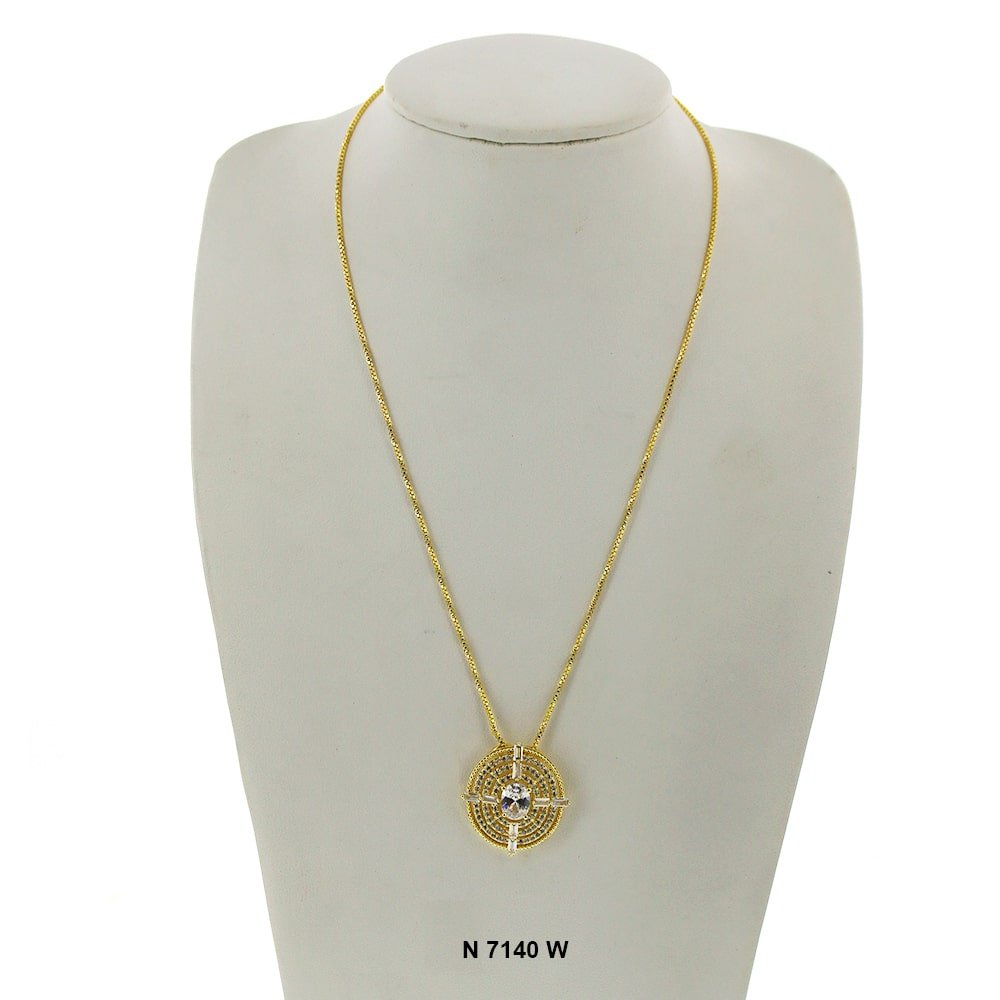 Pendant With Chain Necklace N 7140 W