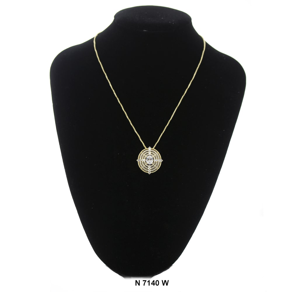 Pendant With Chain Necklace N 7140 W