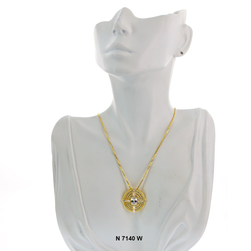 Pendant With Chain Necklace N 7140 W