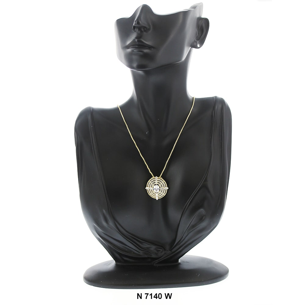 Pendant With Chain Necklace N 7140 W