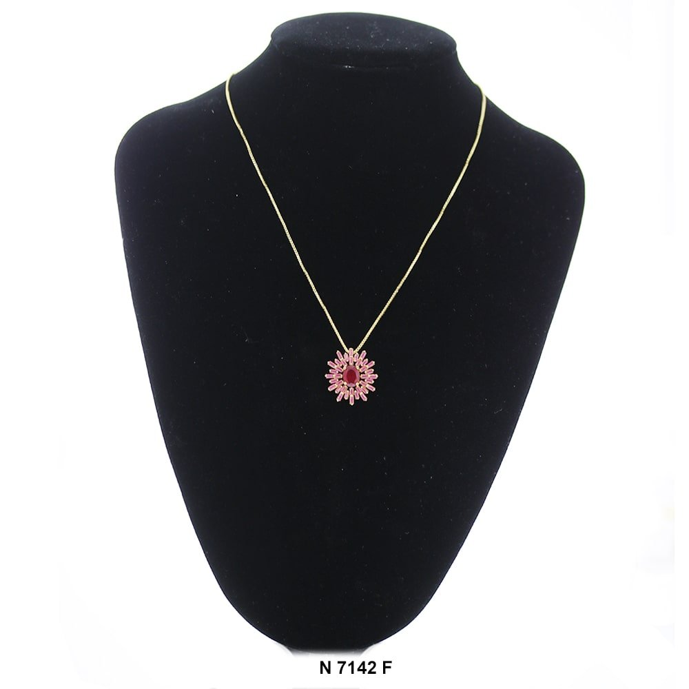 Pendant With Chain Necklace N 7142 F