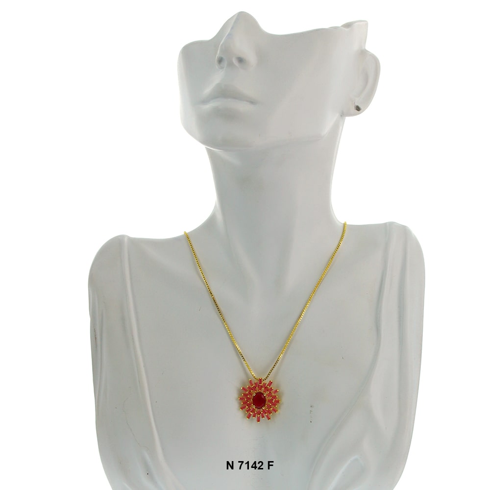 Pendant With Chain Necklace N 7142 F