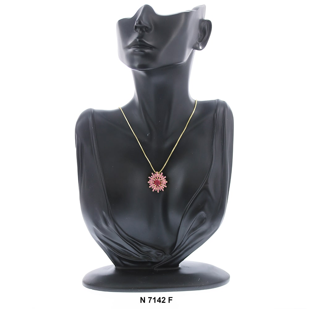 Pendant With Chain Necklace N 7142 F