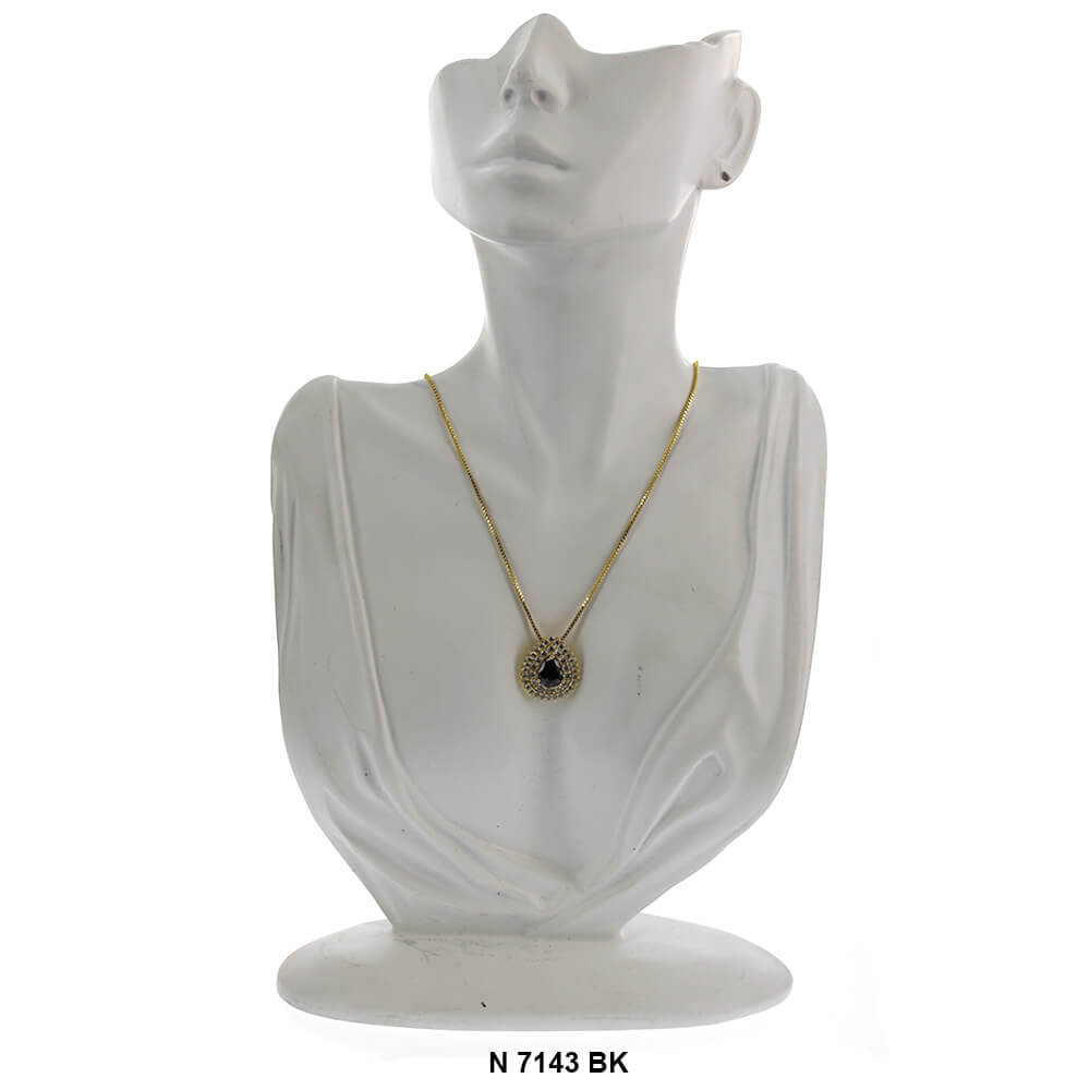 Pendant With Chain Necklace N 7143 BK