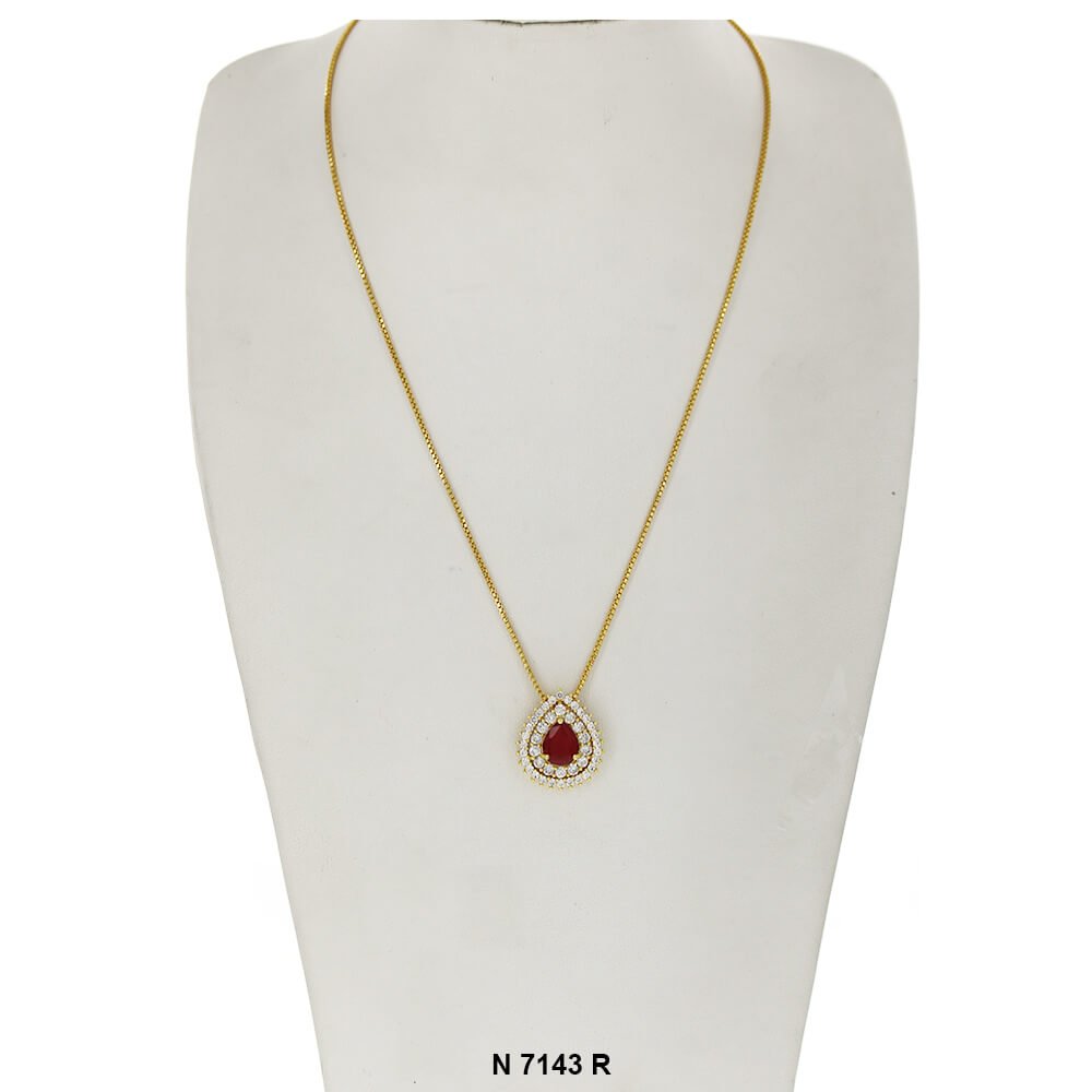 Pendant With Chain Necklace N 7143 R