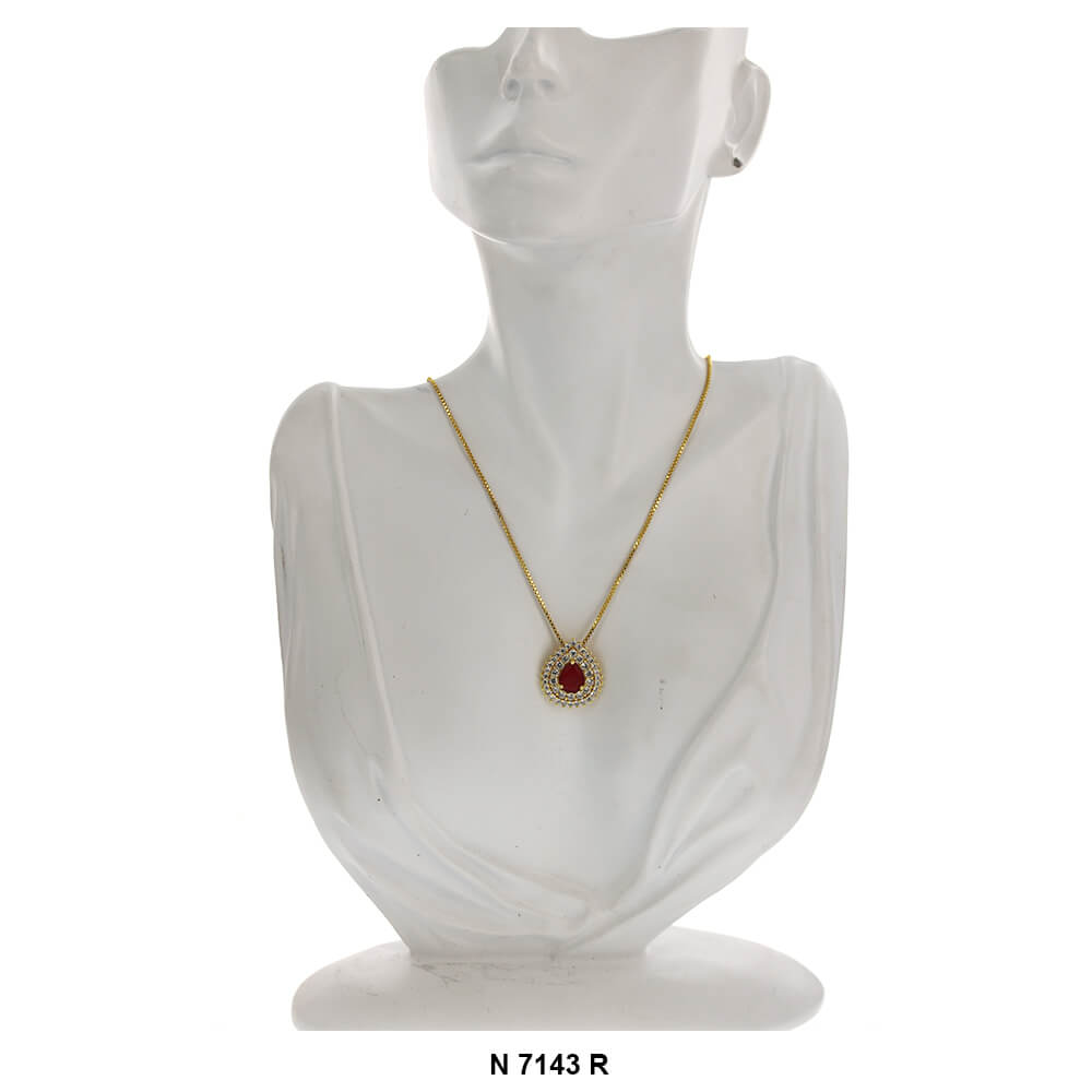 Pendant With Chain Necklace N 7143 R