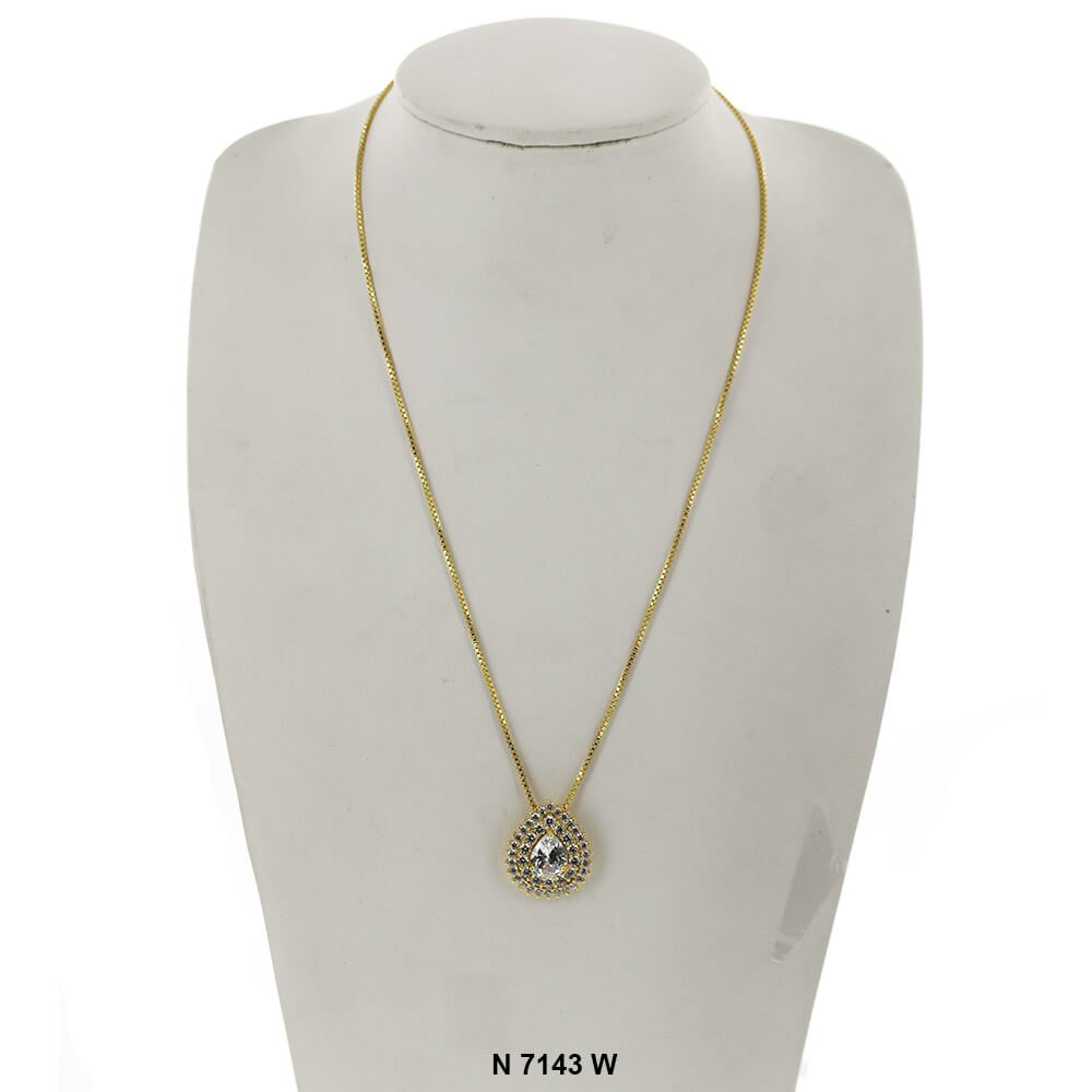 Pendant With Chain Necklace N 7143 W