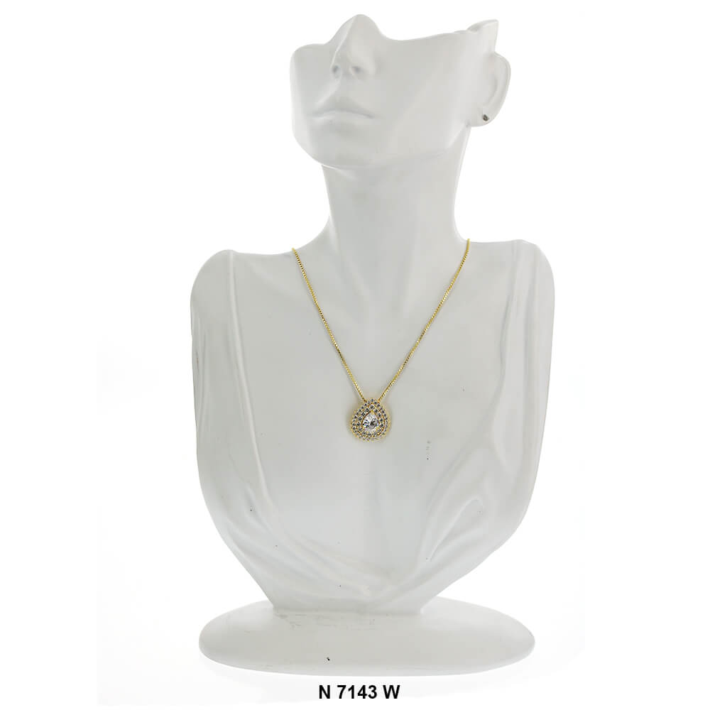 Pendant With Chain Necklace N 7143 W