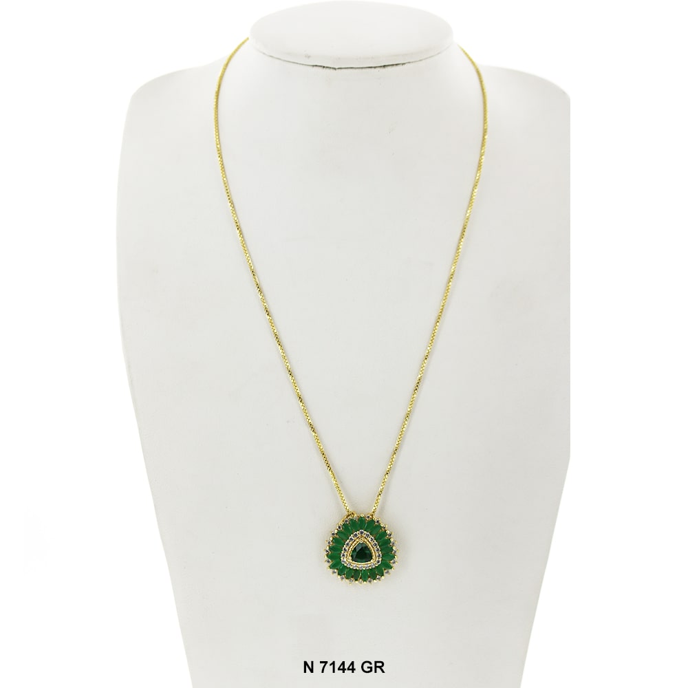 Pendant With Chain Necklace N 7144 GR