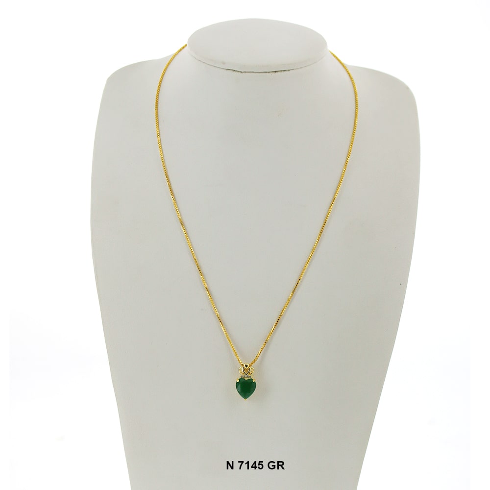 Pendant With Chain Necklace N 7145 GR