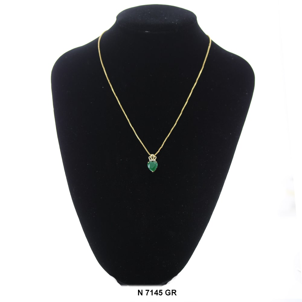 Pendant With Chain Necklace N 7145 GR