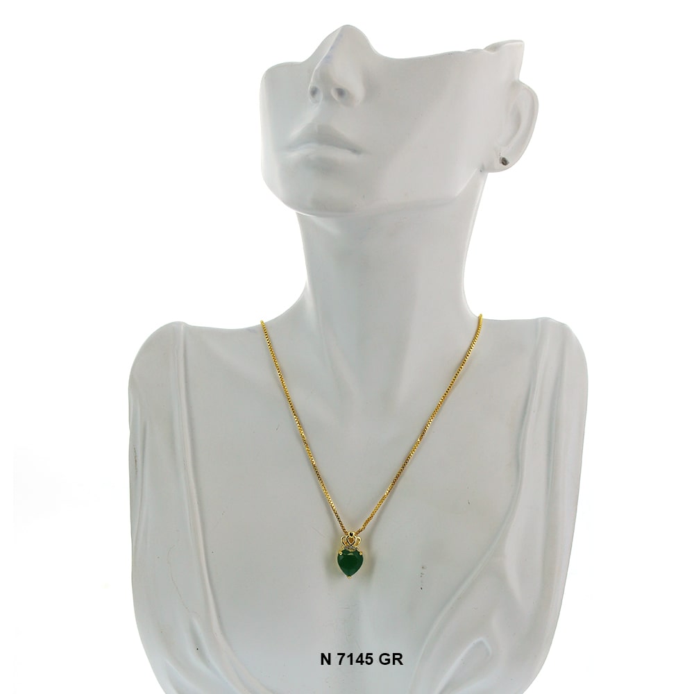 Pendant With Chain Necklace N 7145 GR