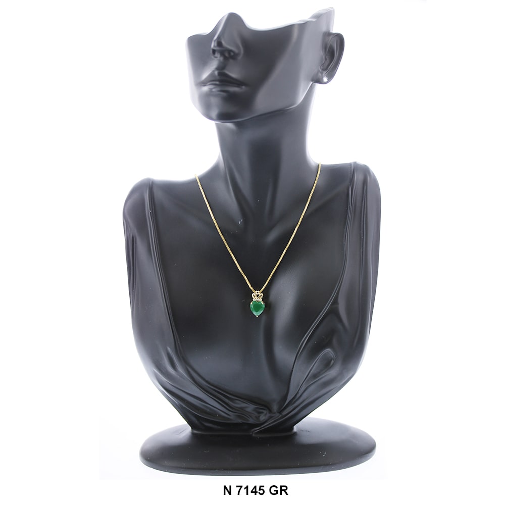 Pendant With Chain Necklace N 7145 GR