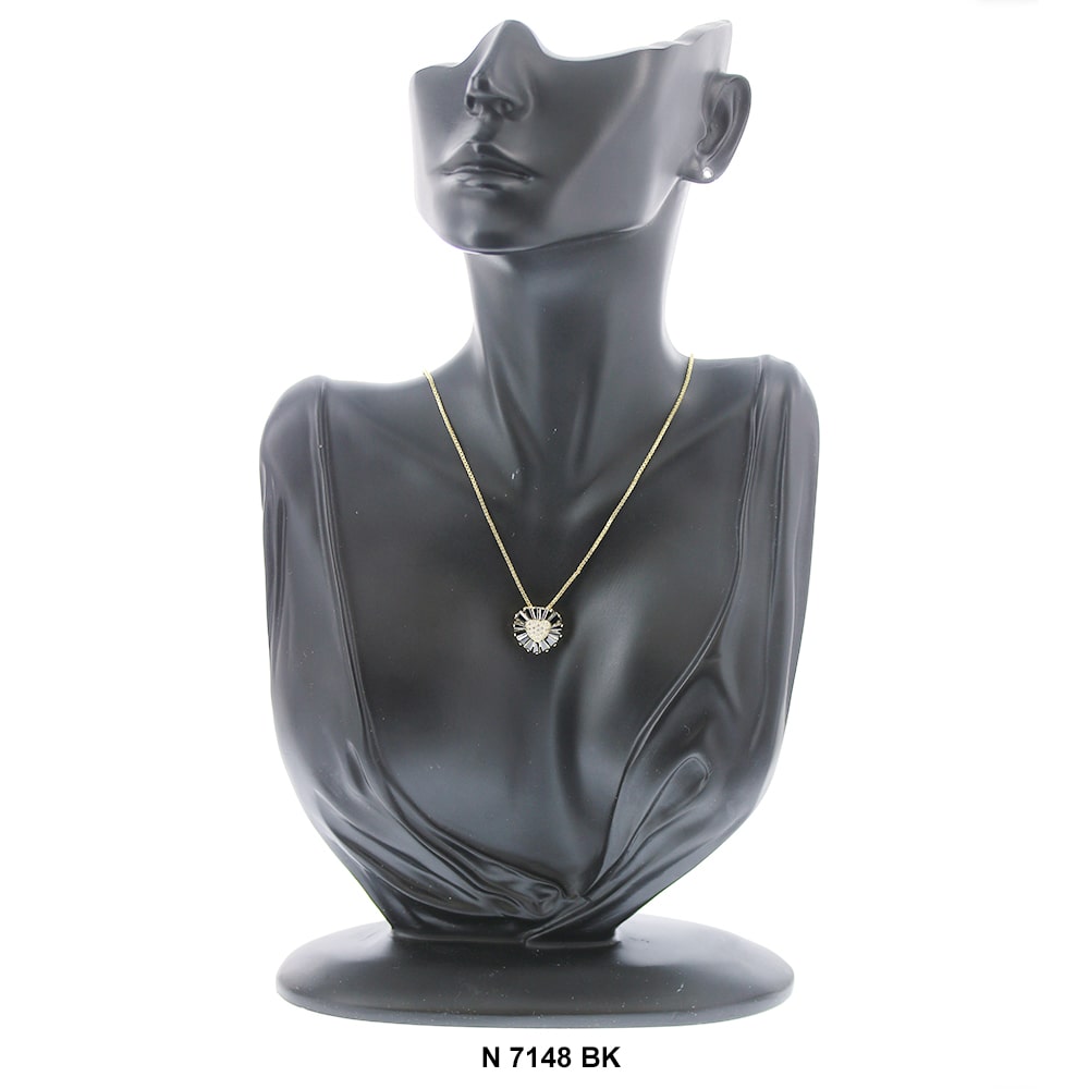 Pendant With Chain Necklace N 7148 BK