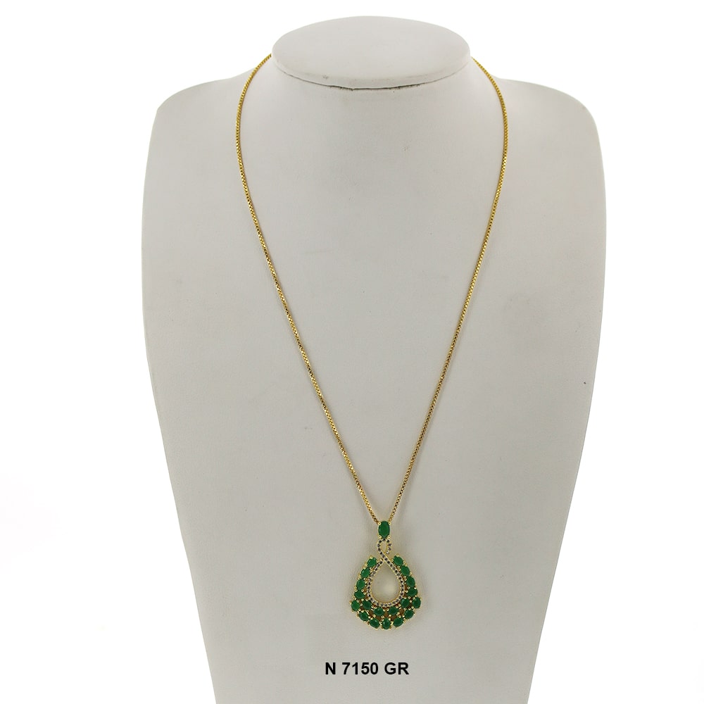 Pendant With Chain Necklace N 7150 GR